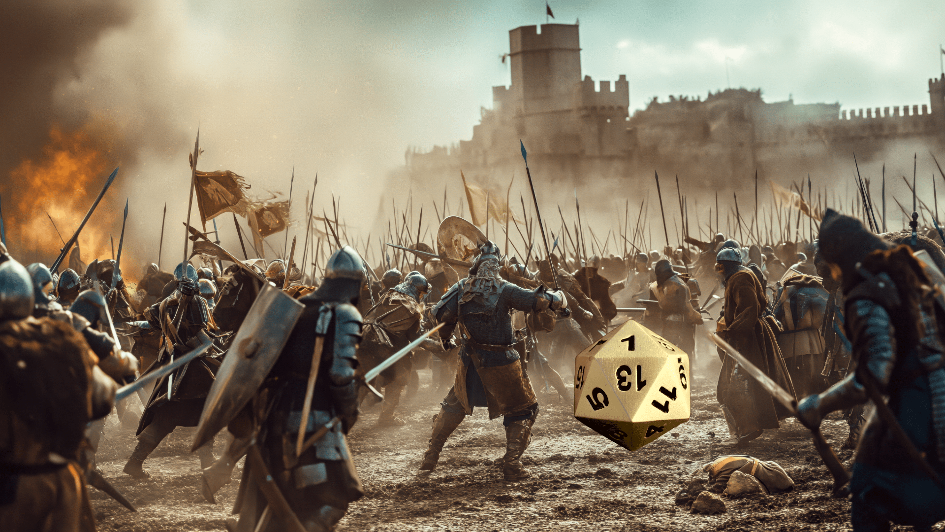 Knights on a battlefield