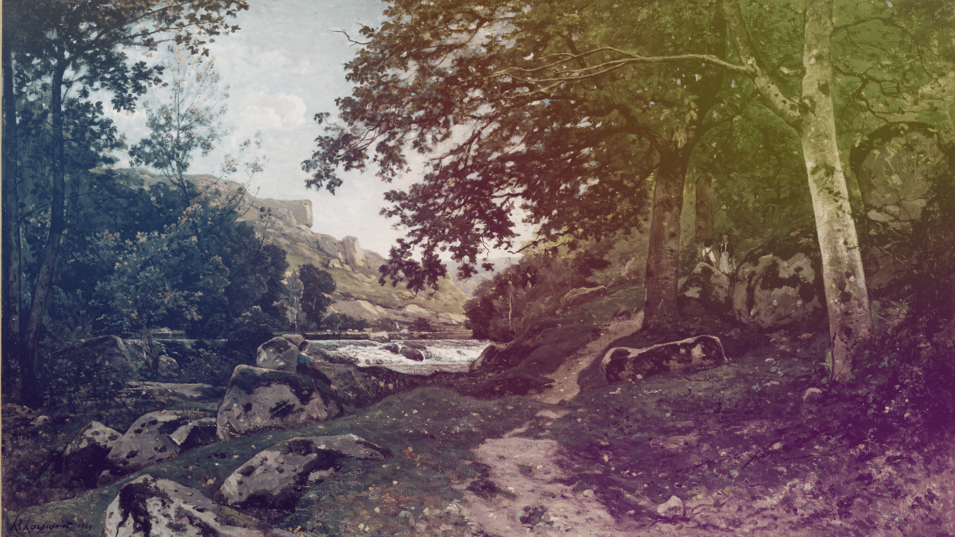 "The Rocky Path in the Morvan (Chemin des roches dans le Morvan)" by Henri-Joseph Harpignies