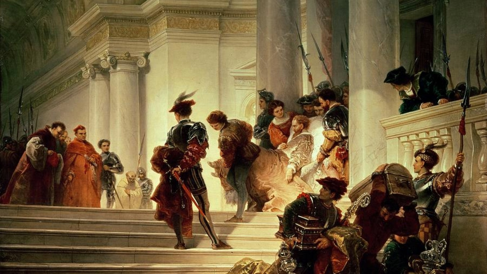 Cesare Borgia leaving-the Vatican by Giuseppe Lorenzo Gatteri